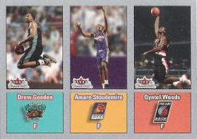 2002-03 Fleer Tradition Crystal #280 Drew Gooden RC / Amare Stoudemire RC / Qyntel Woods RC 019/199