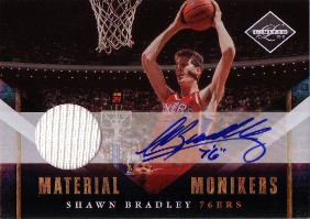 2010-11 Limited Monikers Materials #45 Shawn Bradley 29/99