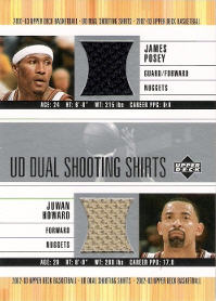 2002-03 Upper Deck Dual Shooting Shirts #JP-JHS with Posey