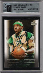 2003 Upper Deck LeBron James Box Set #1 TTM AU