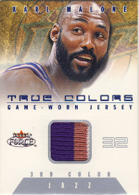 2001-02 Fleer Force True Colors Jerseys Three Color #10 Karl Malone
